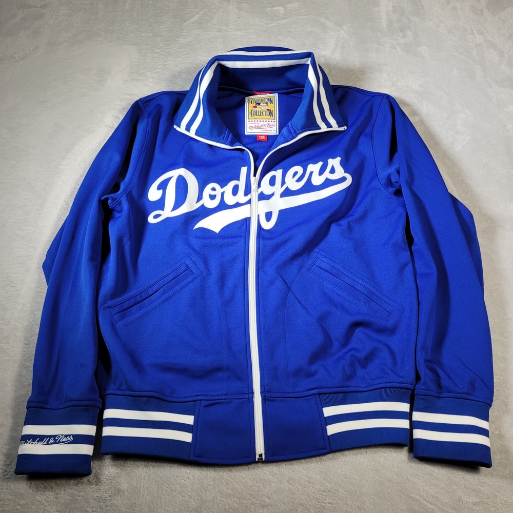 Los Angeles Dodgers Track Jacket Mens 44 L Blue Mitchell & Ness MLB Cooperstown